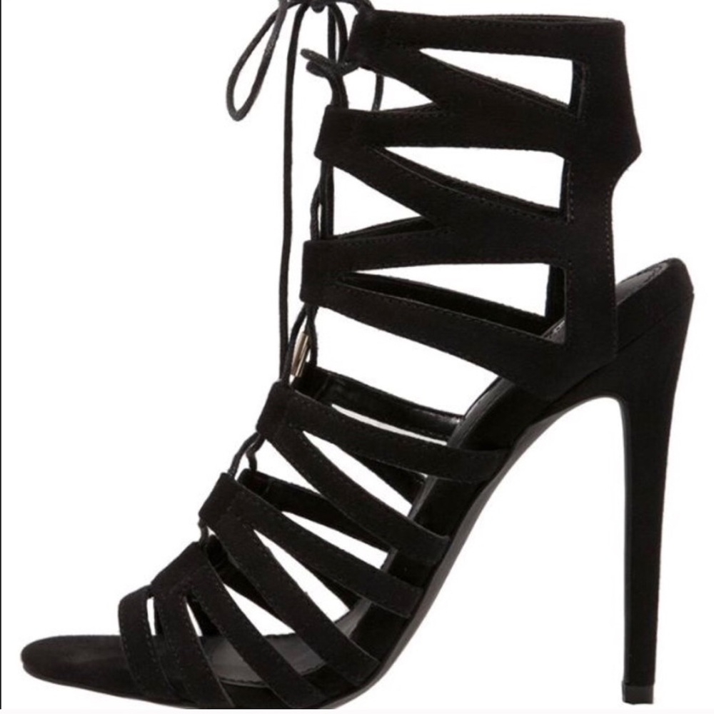NWOT Topshop Suede Lace-up Stilettos 👠